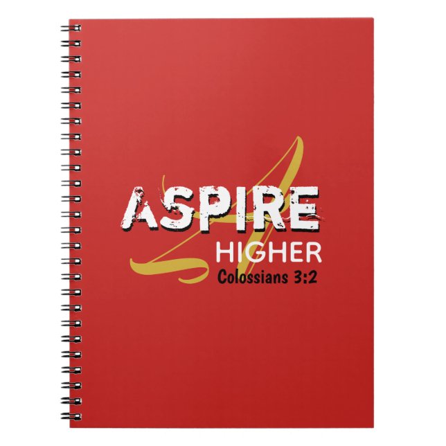 Carnet ASPIRE HAUT Rouge Inspirationnel chrétien (Devant)