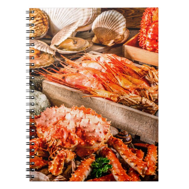 Carnet Assiette de cuisine de fruits de mer comme dîner g (Devant)