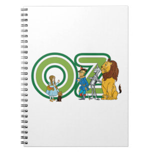Carnet Assistant vintage de caractères Oz et de lettres t