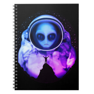 Carnet Astronaute Alien rétro