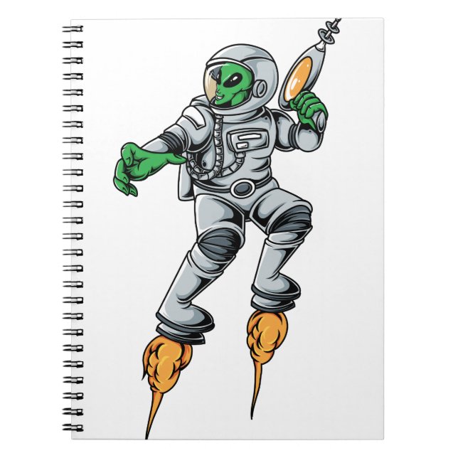 Carnet Astronaute Alien Sci-Fi Espace Ufo (Devant)