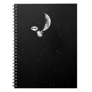 Carnet Astronaute drôle et la lune