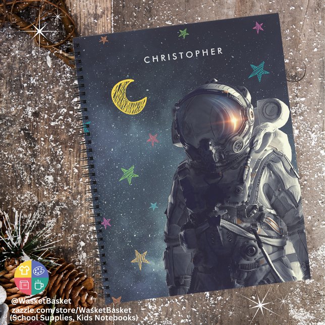 Carnet Astronaute pour enfants (Available in multiple sizes, styles and interiors. (College ruled, practice, sketch, etc.))