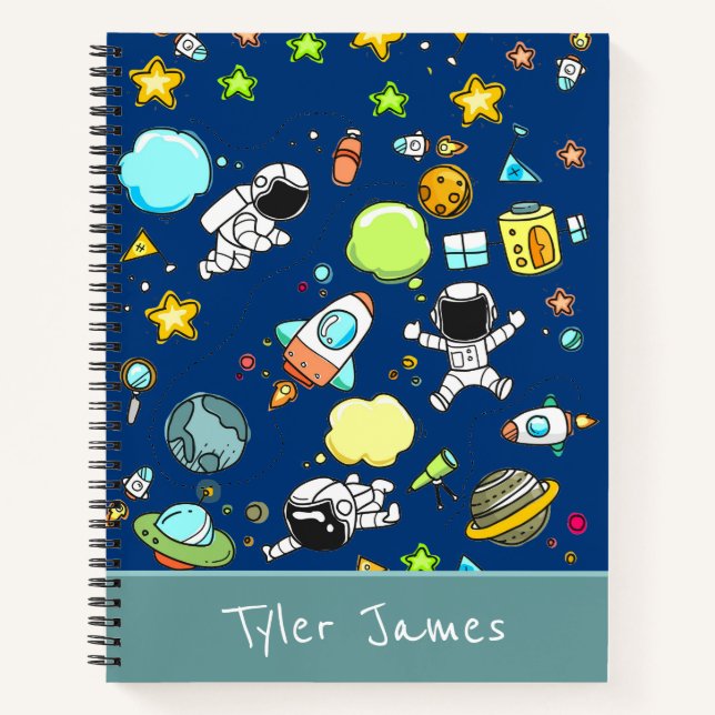 Carnet Astronautes Planètes Espace Enfants (Devant)