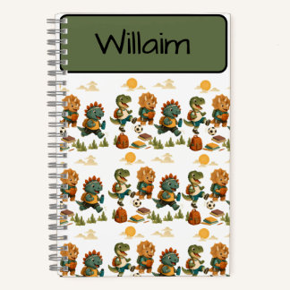 Carnet Athlète Dino-Mite Personnalisé