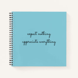 Carnet Attendez Rien, Appréciez Tout Gratitude