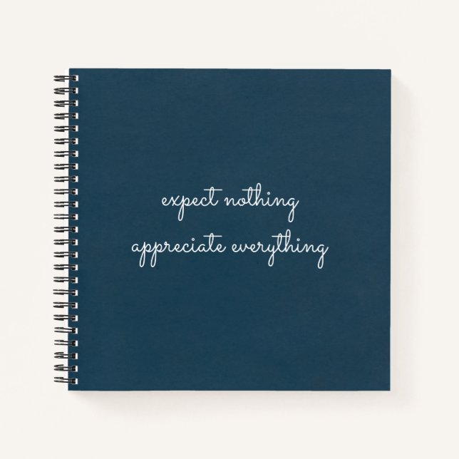 Carnet Attendez Rien, Appréciez Tout Gratitude (Devant)