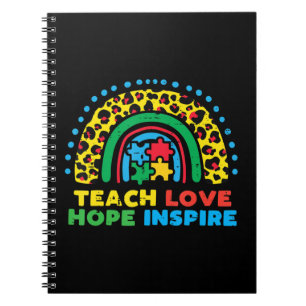 Carnet Attrapez ce mignon Teach Love Hope Inspire SPED T-