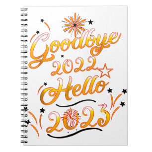 Carnet Au revoir 2022 Bonjour 2023 - Feu d'artifice Bonne
