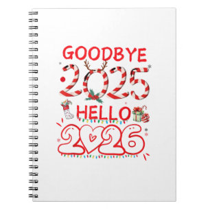 Carnet Au revoir 2025 Bonjour 2026 Joyeux Noël Bonne Anné