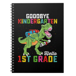 Carnet Au revoir maternelle bonjour 1re année T Rex Schoo