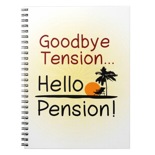 Carnet Au revoir tension, bonjour retraite drôle de (Devant)