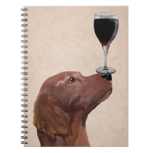 Carnet Au Vin 2 de chien de poseur rouge