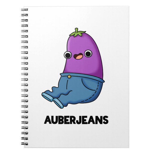 Carnet Auberjeans Drôle de Aubergine Jeu de mots  (Devant)