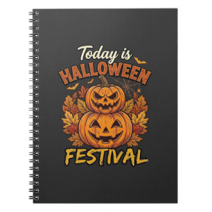 Carnet Aujourd'hui est la fête d'Halloween Citrouilles Em