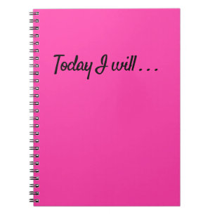 Carnet Aujourd'hui je… Planification quotidienne de but