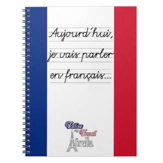 Carnet Aujourd'hui je vais parler dans 1 français - grand