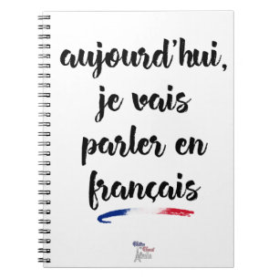 Carnet Aujourd'hui je vais parler dans 2 français - gran