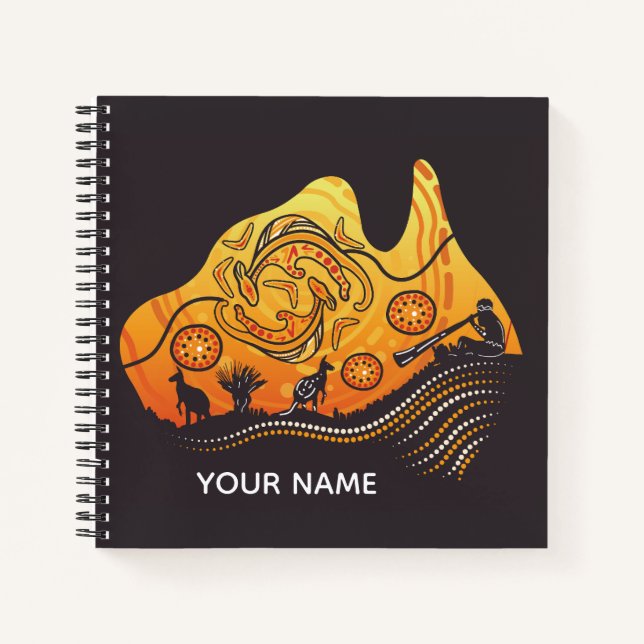 Carnet Australie Carré d'art autochtone (Devant)