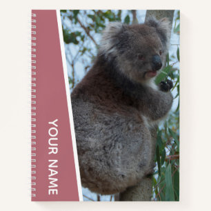 Carnet Australie Koala Portrait Photo, Rose Gold