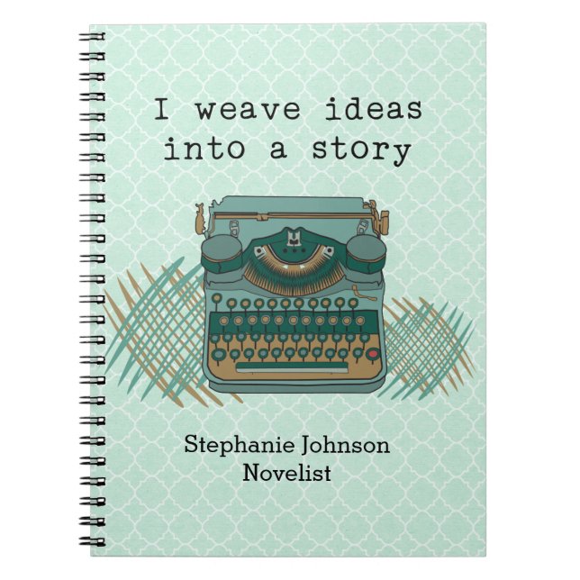 Carnet Auteur de romancier vintage (Devant)