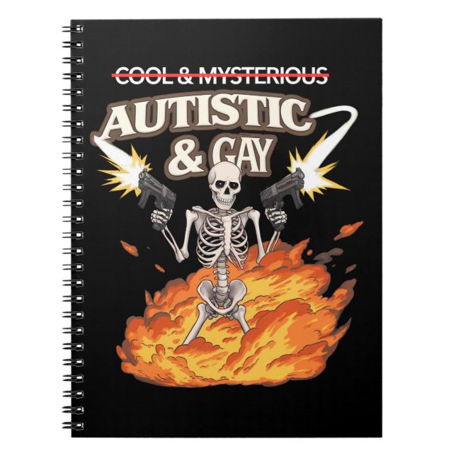 Carnet Autistique et Squelette Gay Sensibilisation sur l' (Devant)