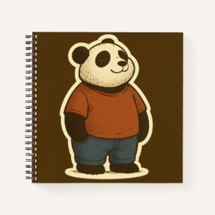 Carnet Autocollant Zen Panda – Ours de dessin animé déten