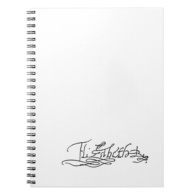 Carnet Autographe de la Reine Elizabeth I de l'Angleterre (Devant)