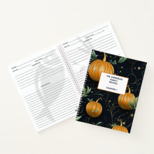 Carnet Automne Citrouille Étincelles Design Famille Recet