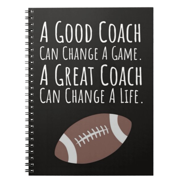Carnet Automne Football Coach Cadeaux Merci De L'Équipe (Devant)
