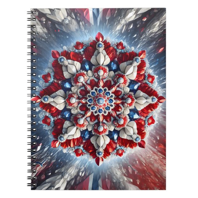 Carnet aux couleurs norvégiennes Conception abstra (Devant)