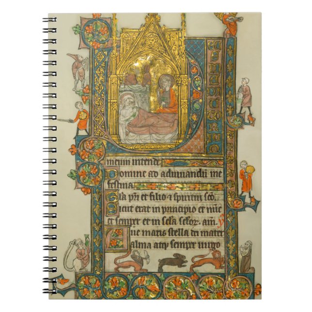 Carnet Ave Maris Stella Manuscrit médiéval de Noël (Devant)