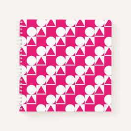 Carnet avec cercle, triangle et Motif Carré