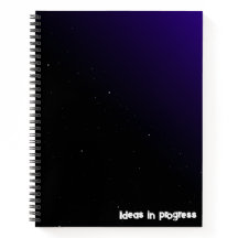 Carnet Avec Dégradé Violet Et Motif Espace