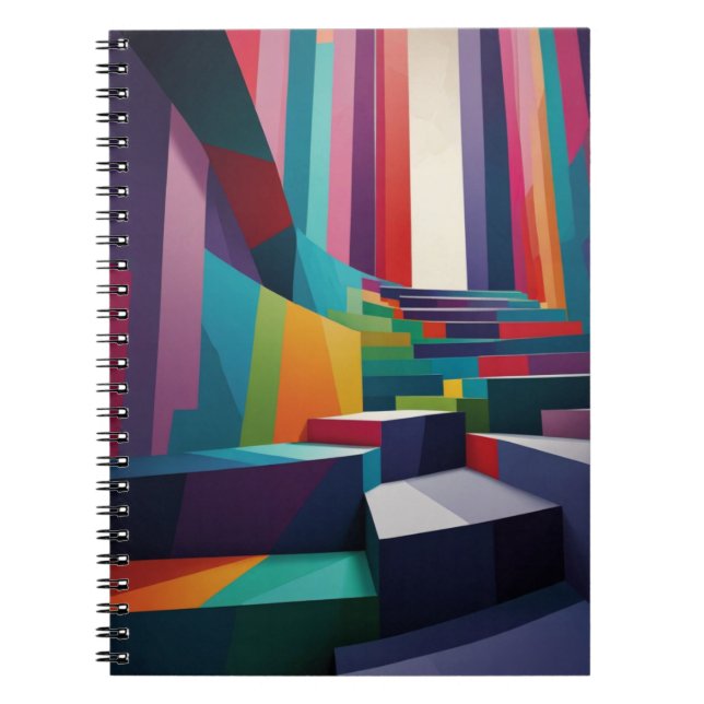 Carnet avec design d'escalier dynamique (Devant)