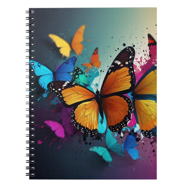 Carnet avec design papillon dynamique (Devant)