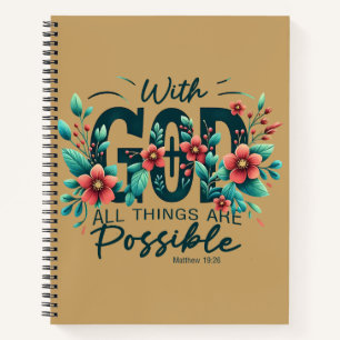 Carnet Avec Dieu, toutes choses sont possibles Chrétien