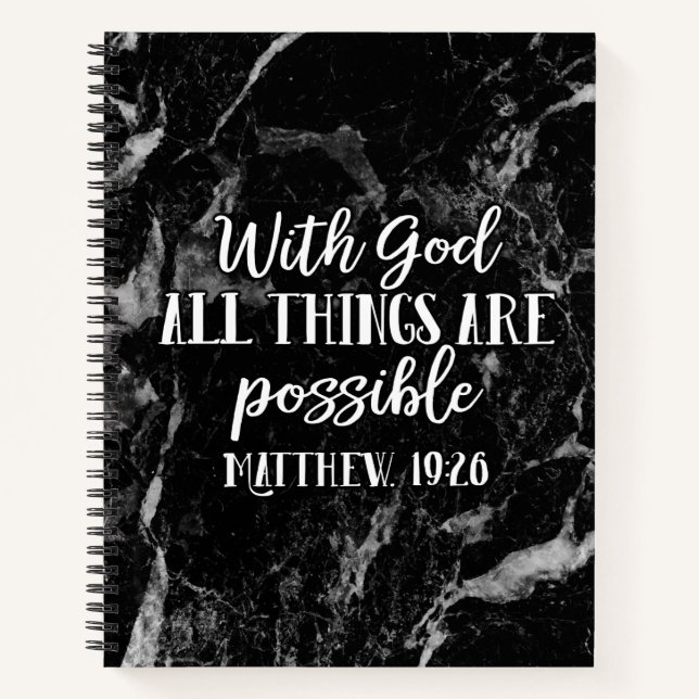 Carnet Avec Dieu toutes les choses sont possibles Bible c (Devant)