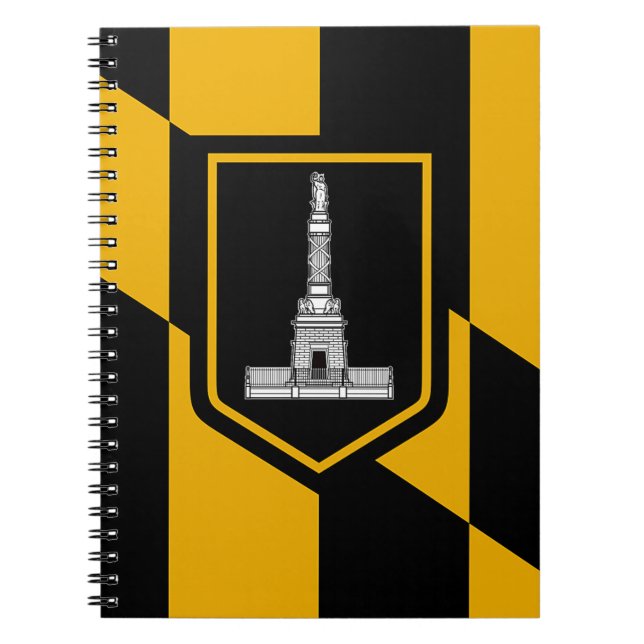Carnet avec drapeau de Baltimore City (Devant)