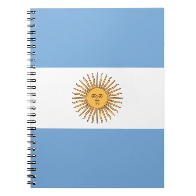 Carnet avec drapeau de l'Argentine (Devant)