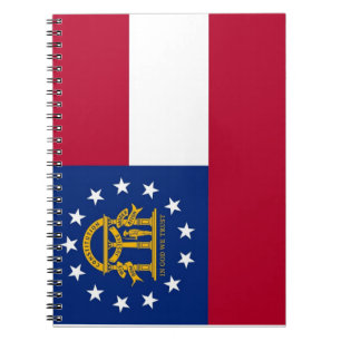Carnet avec Drapeau de l'Etat de Géorgie