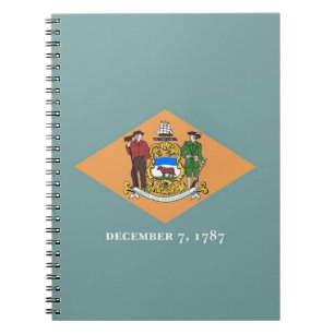 Carnet avec drapeau de l'État du Delaware