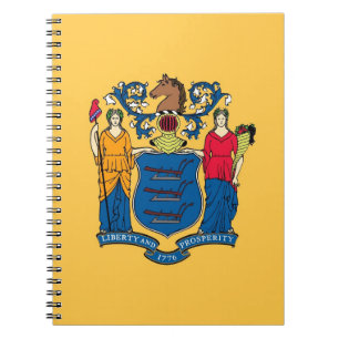 Carnet avec drapeau de l'État du New Jersey