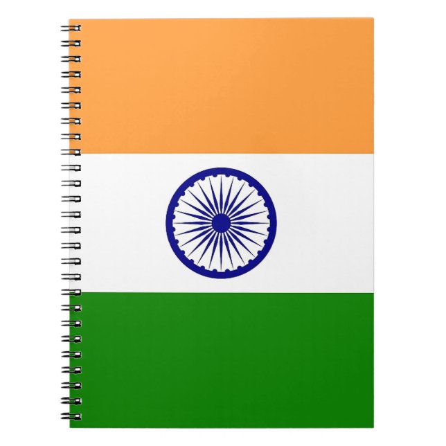 Carnet avec drapeau de l'Inde (Devant)