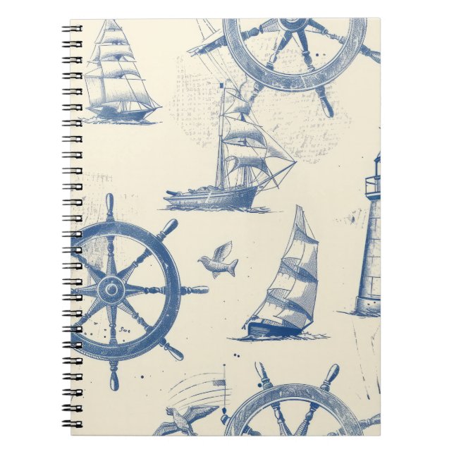 Carnet avec éléments marins (Devant)