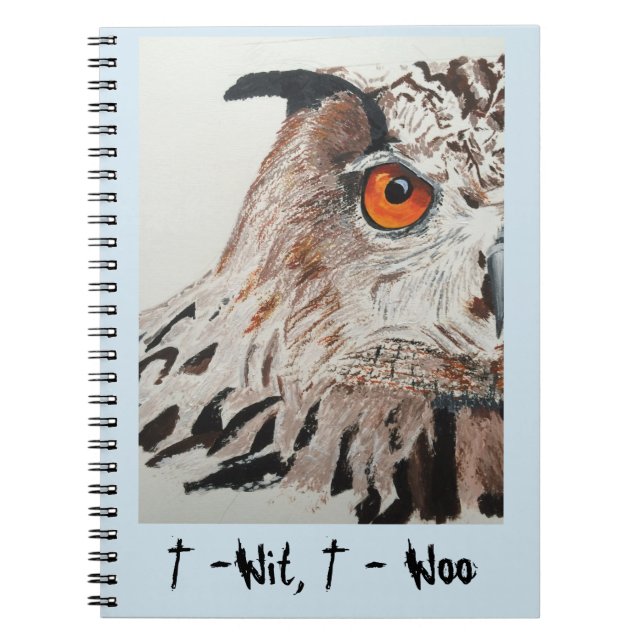 Carnet avec la couverture de hibou (Devant)
