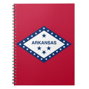 Carnet avec le drapeau de l'État de l'Arkansas