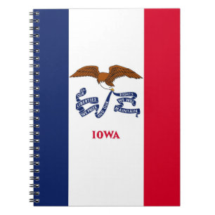 Carnet avec le drapeau de l'État de l'Iowa