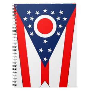 Carnet avec le drapeau de l'Etat de l'Ohio