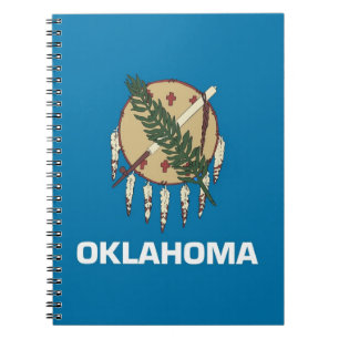 Carnet avec le drapeau de l'État de l'Oklahoma